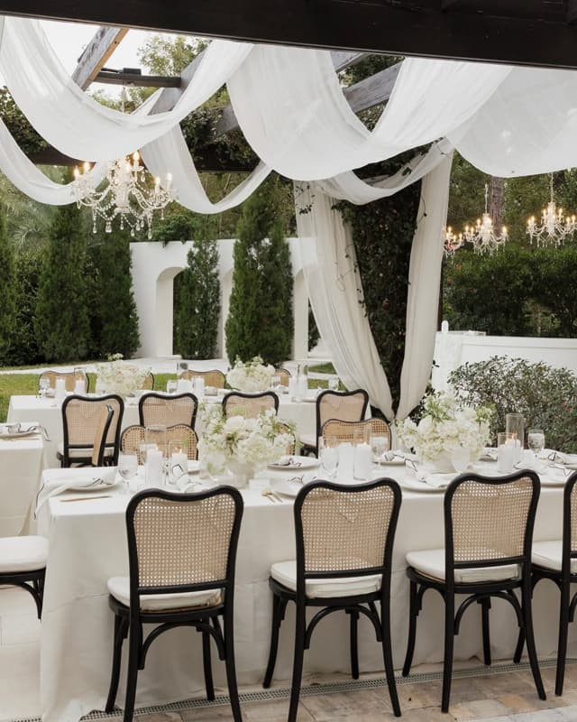 Cane back chairs at a wedding Cane back chairs at a wedding